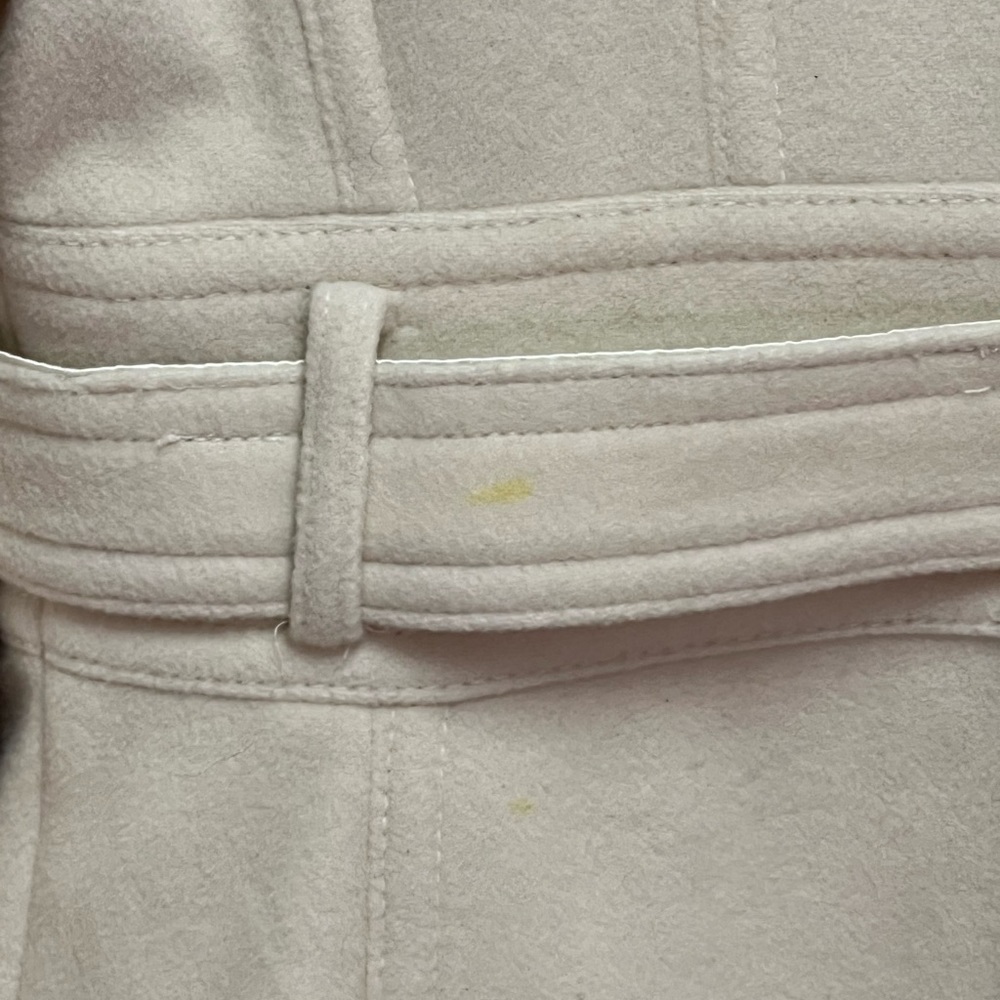 Kenneth Cole Cream Wool Trench Coat women’s 12 - Picture 4 of 9